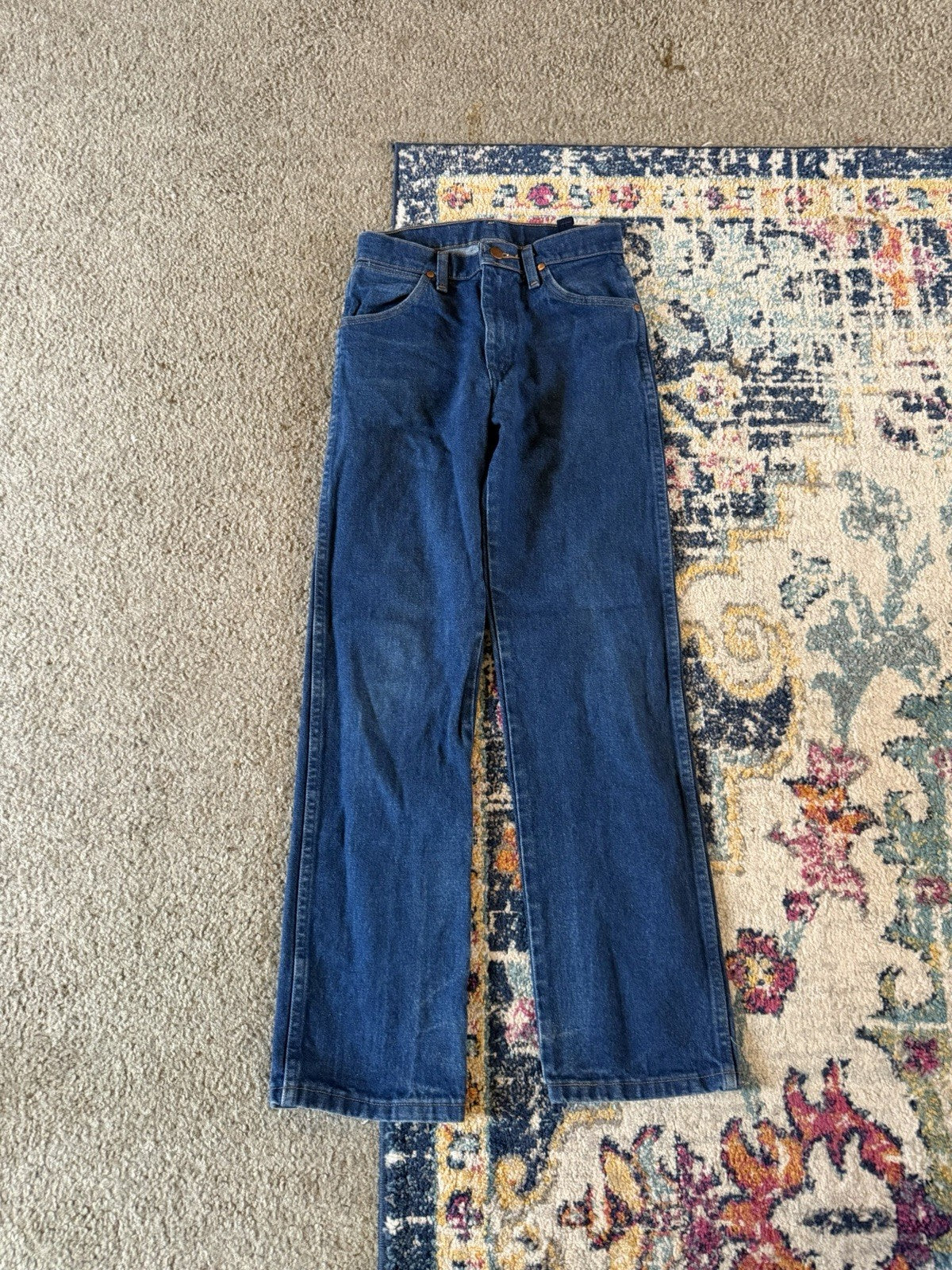 Wrangler 20X Boys Slim Fit Blue Jeans Medium Wash Size 14 Slim -See Measurements