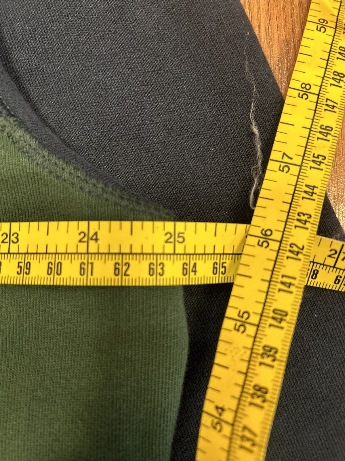 LL BEAN Men’s 1/4 Zip Pullover Sweater XL Regular Heavy Cotton Blue Green