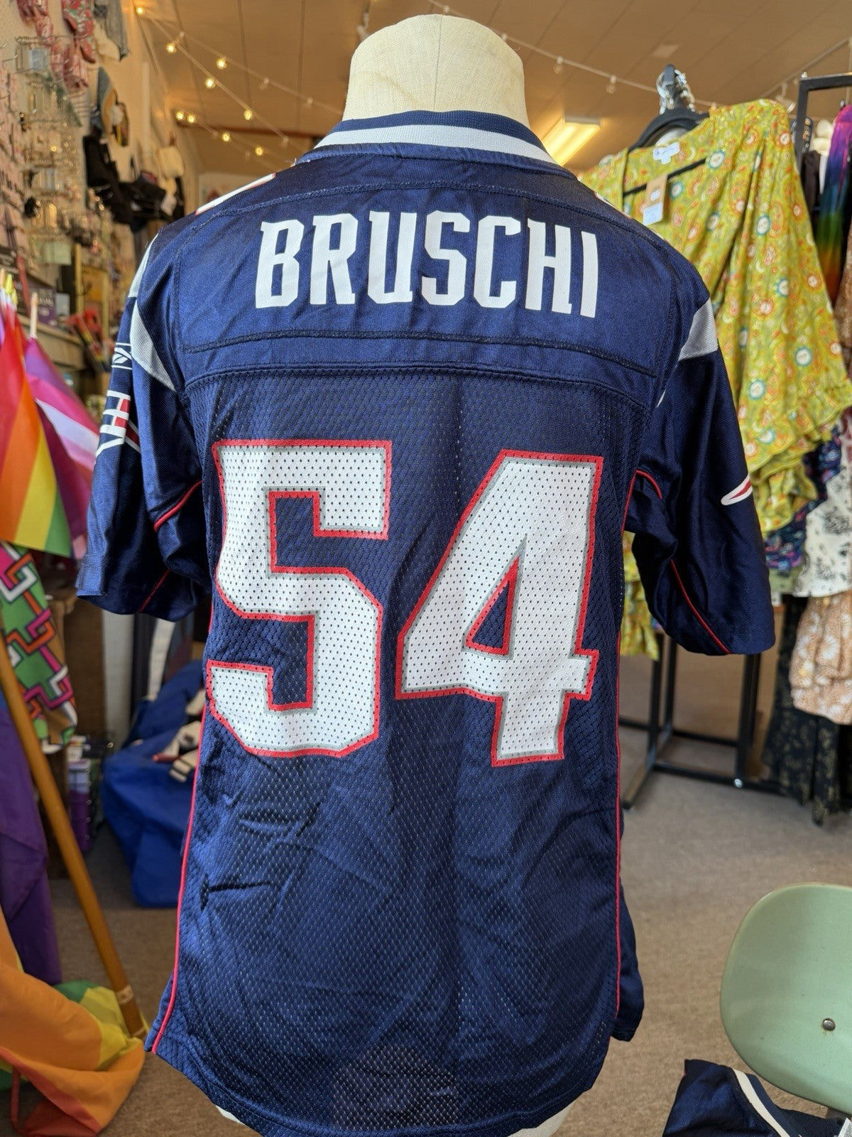 Vintage Reebok New England Patriots Teddy Bruschi NFL Jersey Youth Size L LARGE