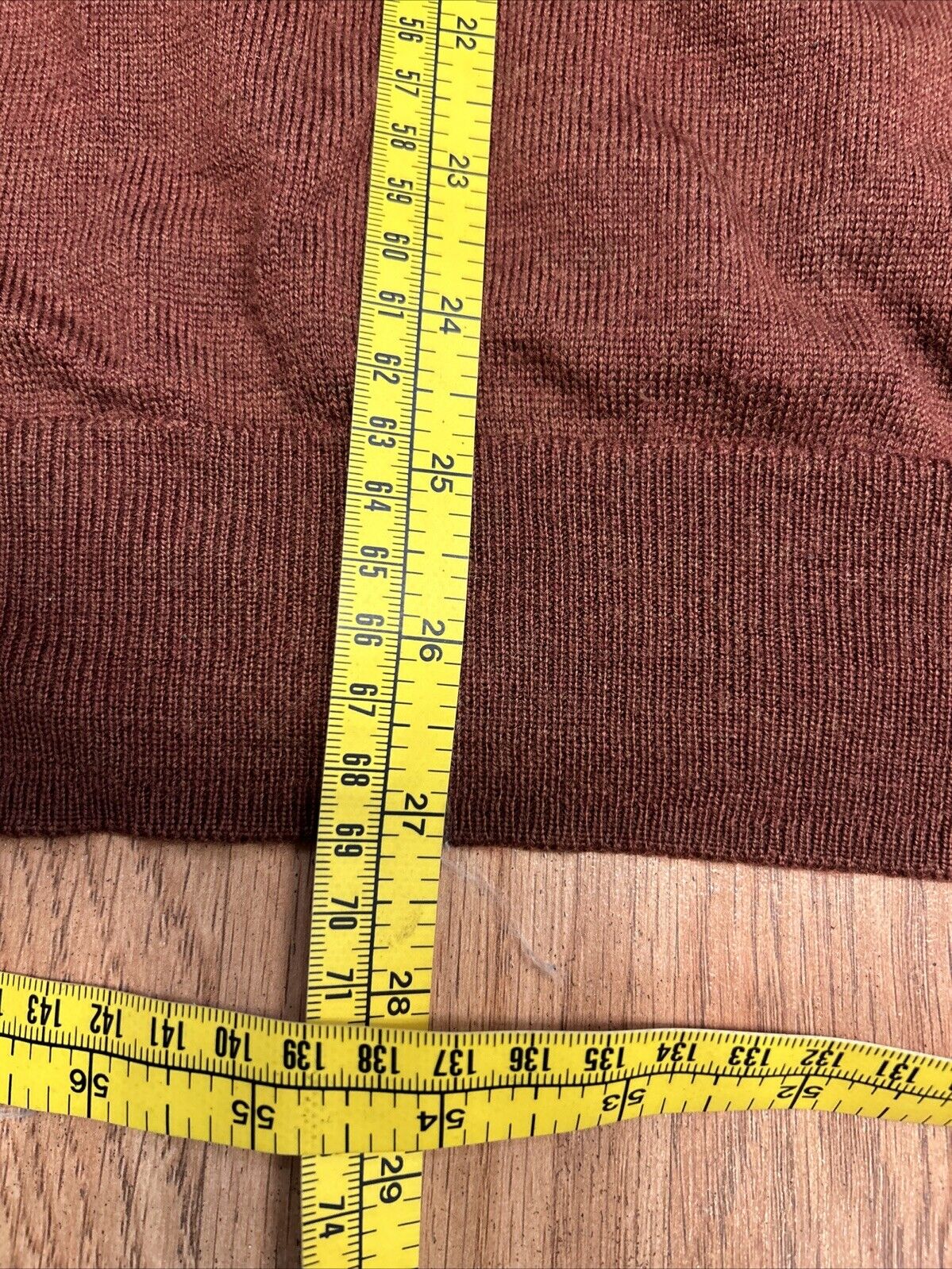 Men’s Merino Wool Sweater Size XXL Pullover 1/4 Zip Jos. A. Bank Maroon Rust 
