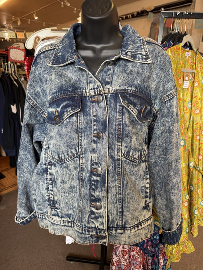 Rolling Stones Vintage Remake Stonewashed Denim Blue Jean Jacket  Tag M