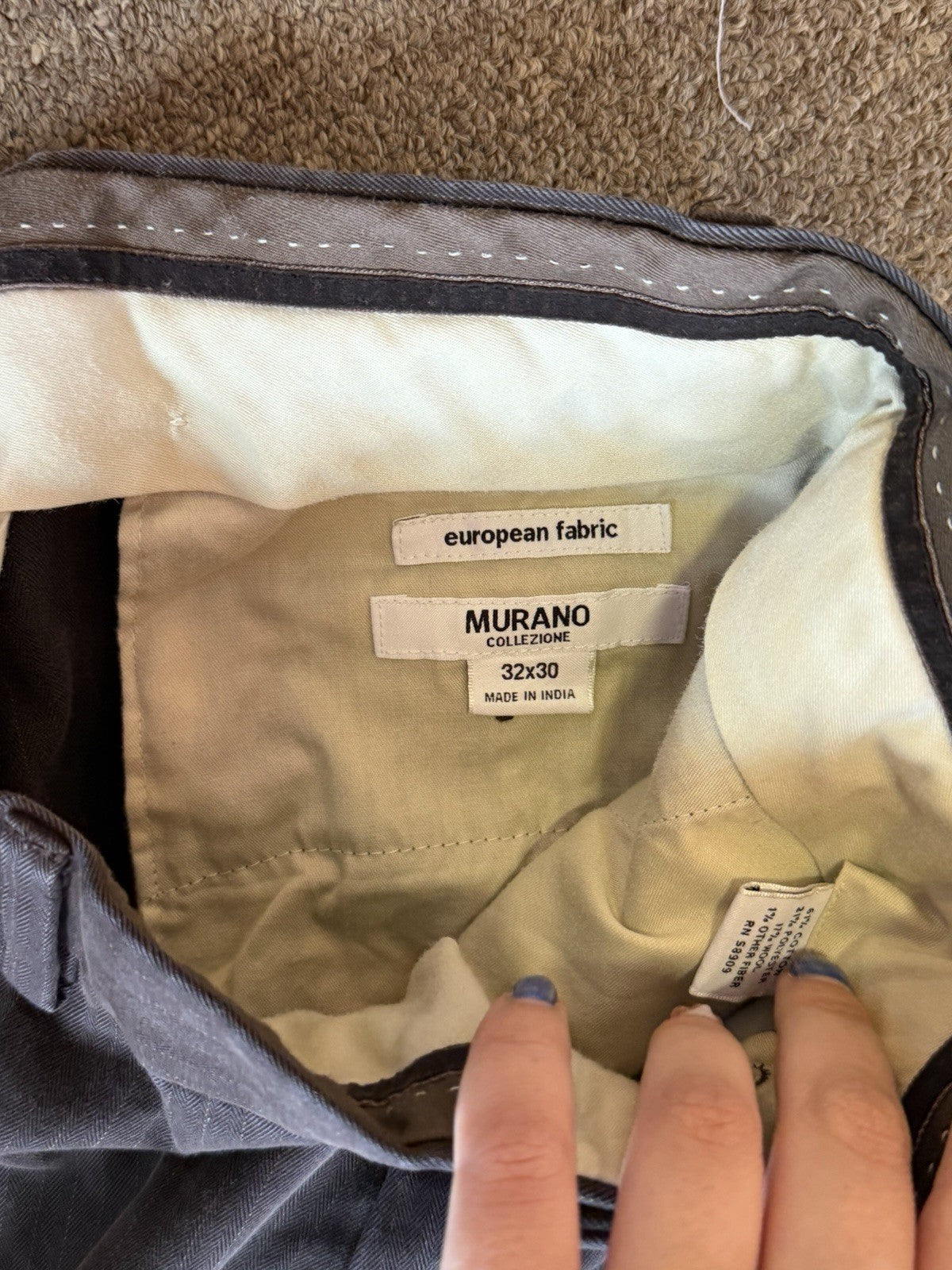 Murano Men's Dress Pants Ultimate Modern Comfort Straight Brown Size 32 x 30