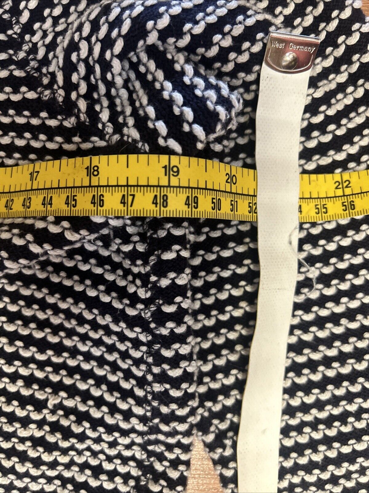 Lands End Baumwolle Blend Navy White Cardigan Small Petite