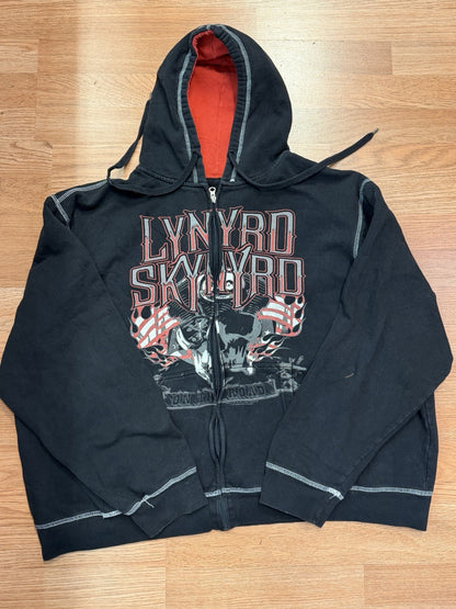 AS IS Live Nation Merchandise Lynyrd Skynyrd Zip Up Hoodie Size XXL