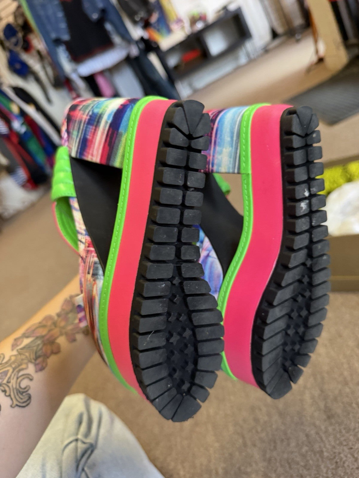 Privledged Size 7 Quasi Neon Heels