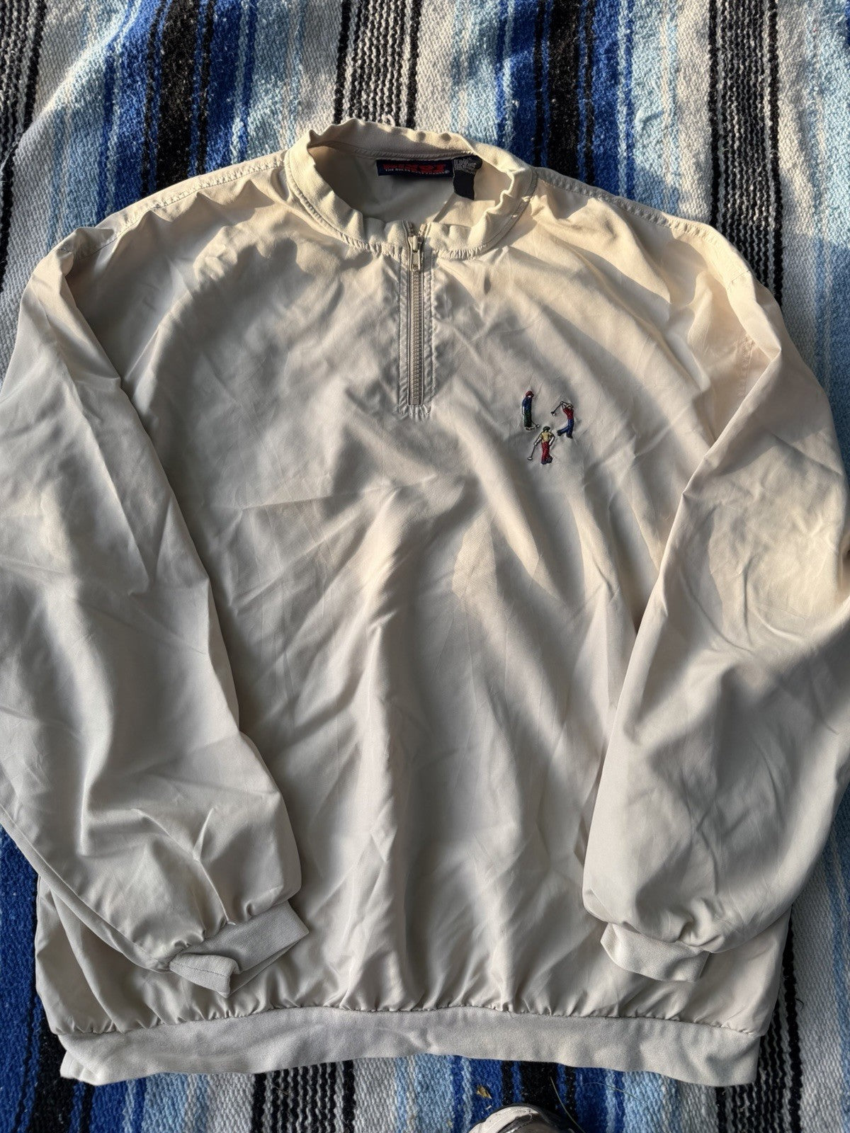 Pivot Rules Pullover Mens L, Golf Windshirt Quarter Zip Embroidered, Golf