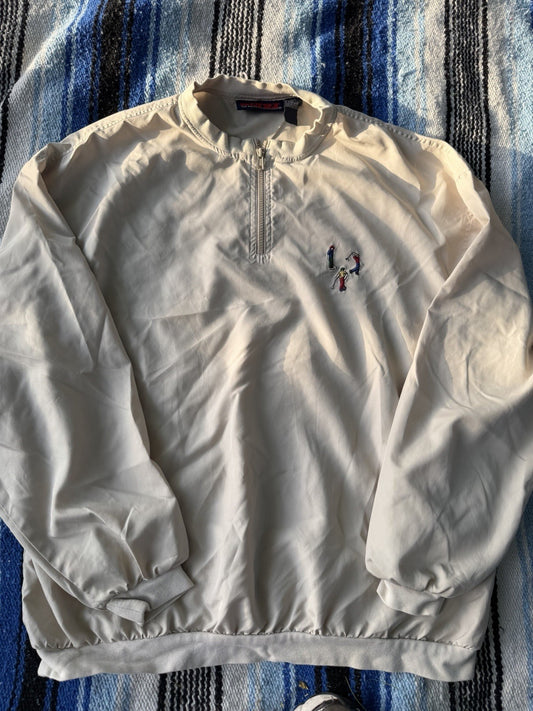 Pivot Rules Pullover Mens L, Golf Windshirt Quarter Zip Embroidered, Golf