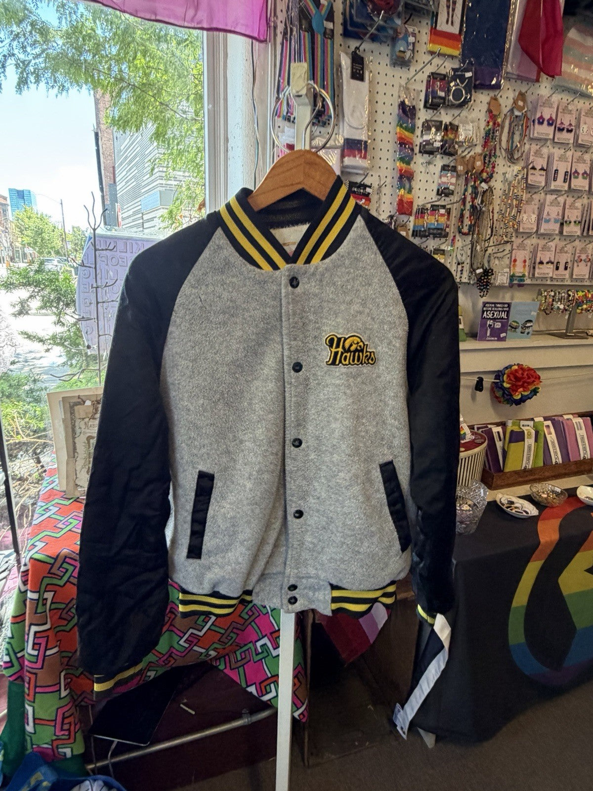 AS IS Vintage 80s Iowa Bomber Varsity Jacket -See Measurements