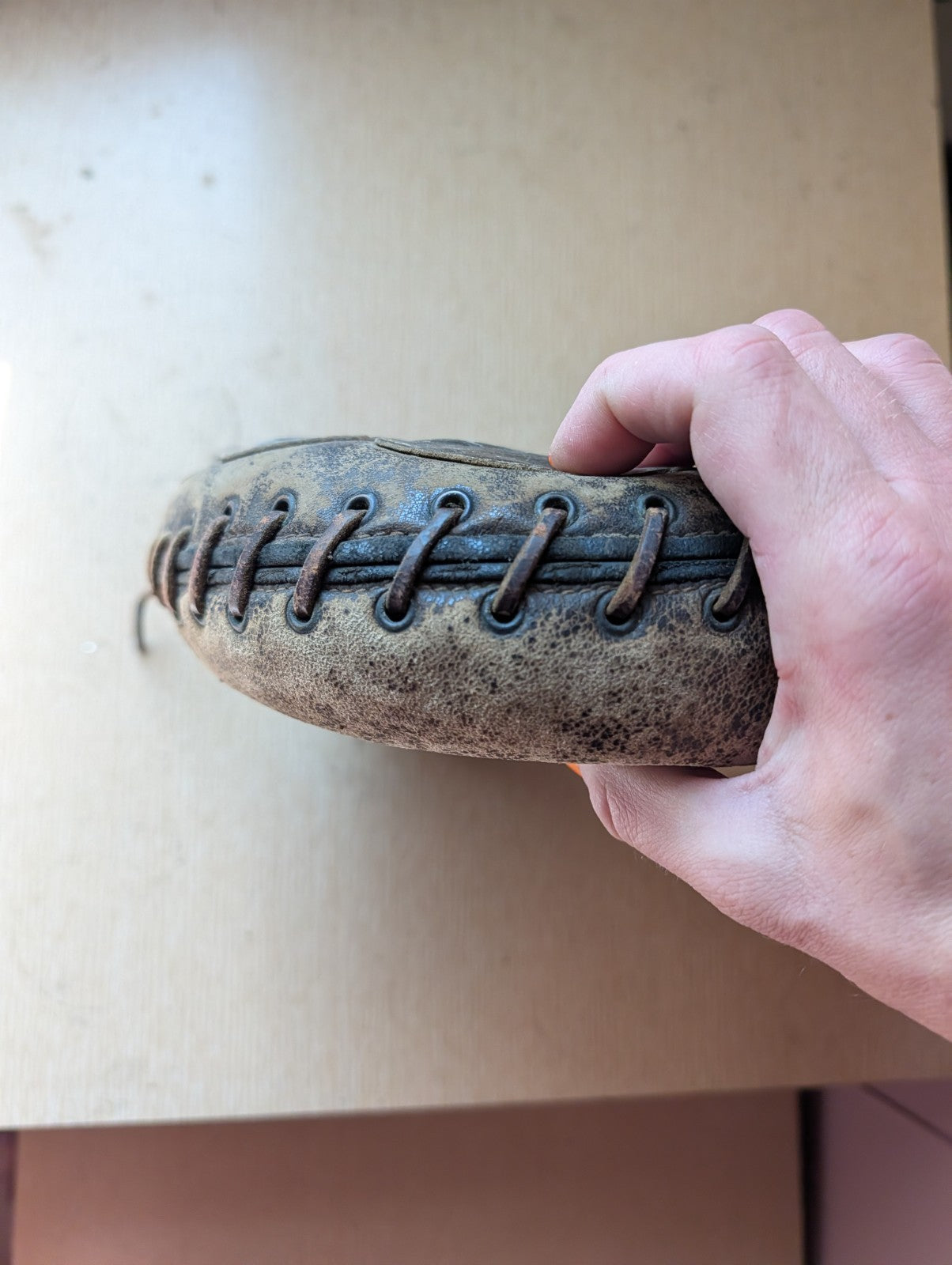 Vintage 20s 30s Victor Wright Ditson catchers mitt Glove baseball