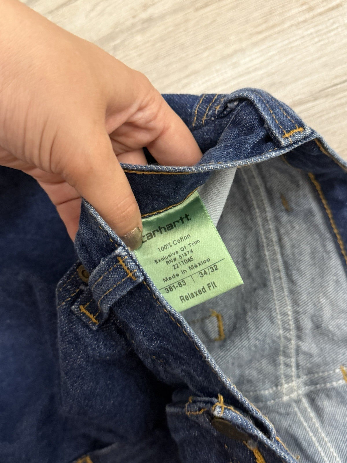 AS IS Carhartt men’s blue jeans size 34 x 32 traditional fit