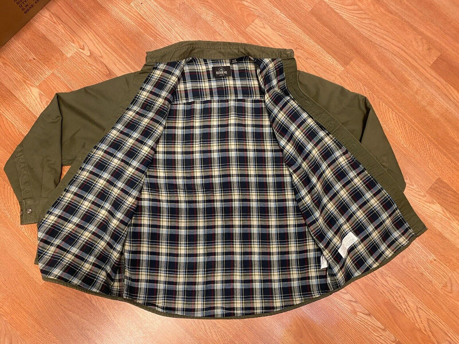 RedHead Shirt Journeyman Large Green Button Up Flannel Lined  Outdoor As Is 