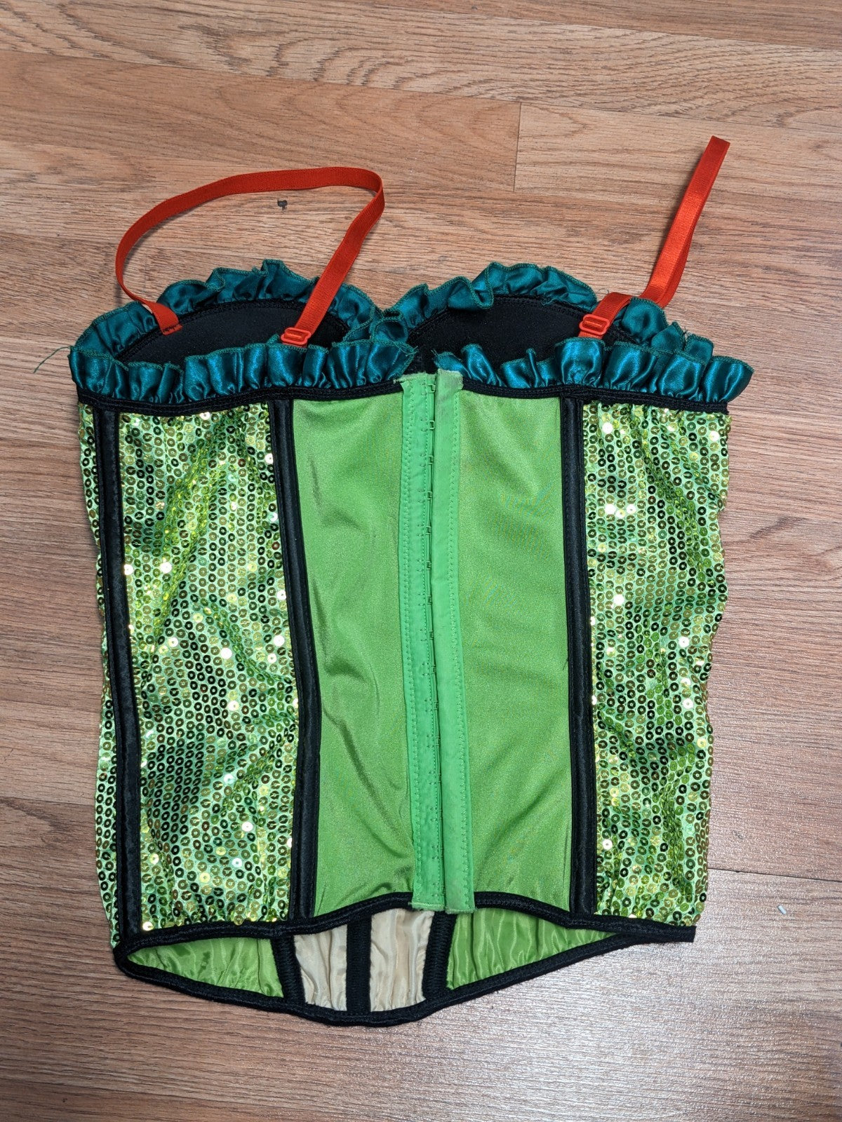 Teenage Mutant Ninja Turtles SEQUIN CORSET Costume Bustier Cosplay Women's XS
