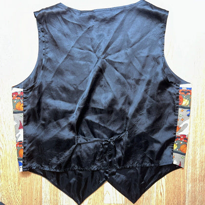 Vintage Basic Editions Halloween Fall Pumpkin Ghost Spooky Vest Size XL
