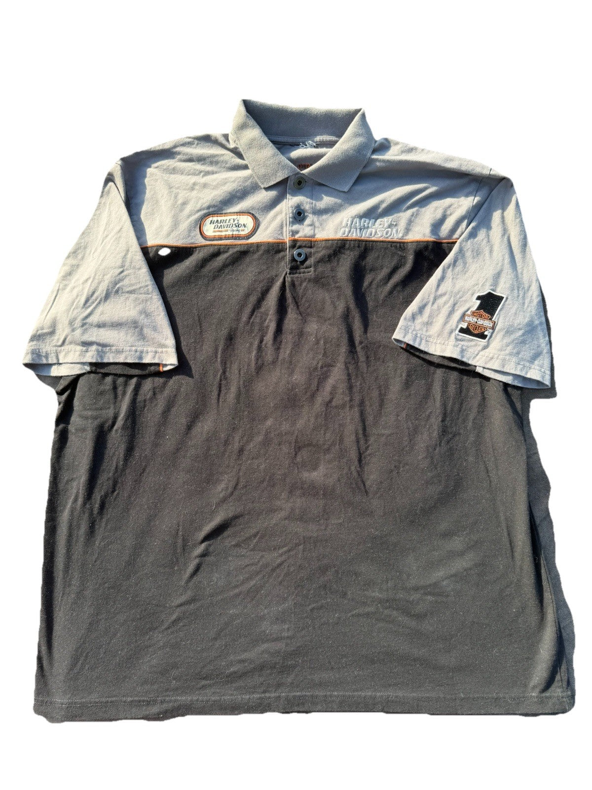Harley Davidson Racing Collared Tee Unsized