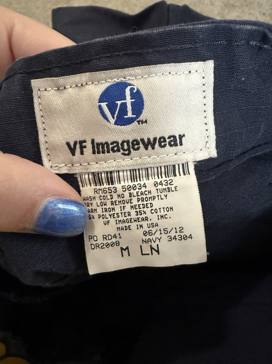 VF Imagewear Pants Men's Size 34 Navy Blue Slash Pocket Flat Front Straight Wool