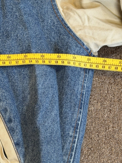 AS IS Vintage Monterey Bay Denim Varsity Jacket M Maytag Promo Bomber Two-Tone