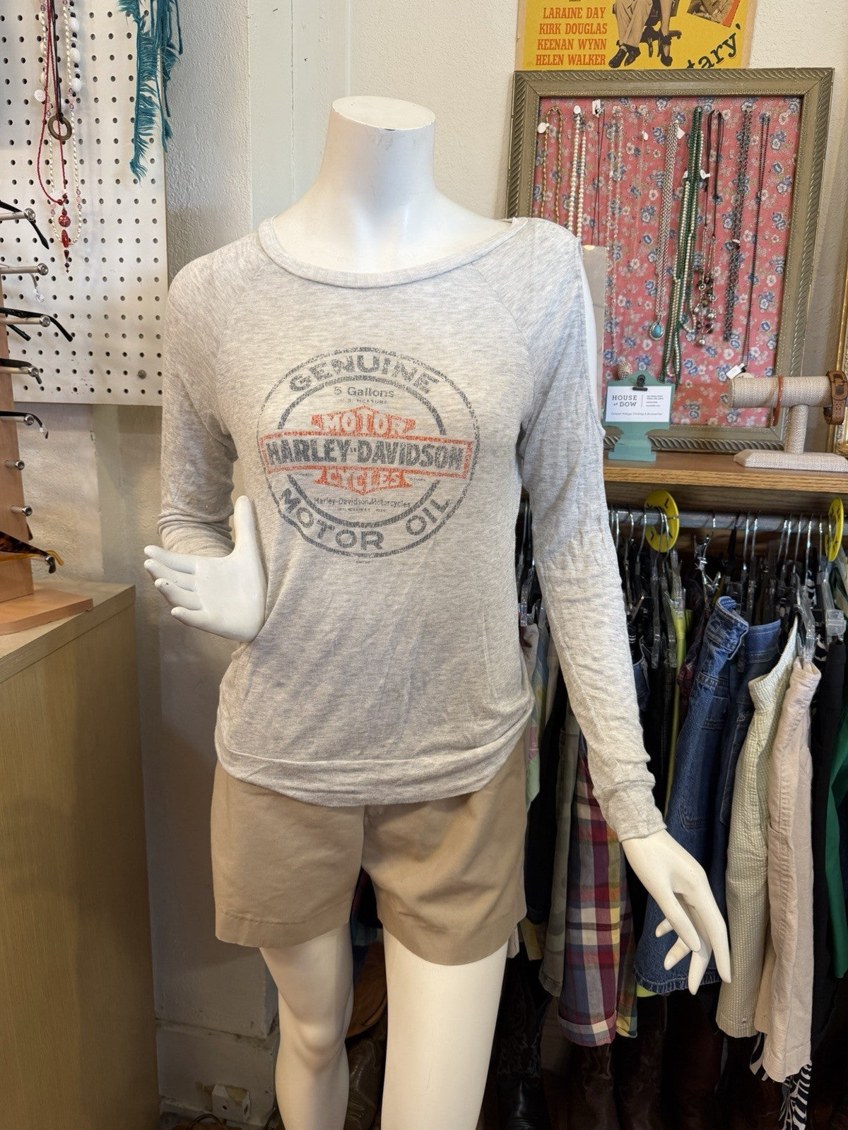 Harley Davidson Cold Shoulder Long Sleeved Shirt Women’s Size Small