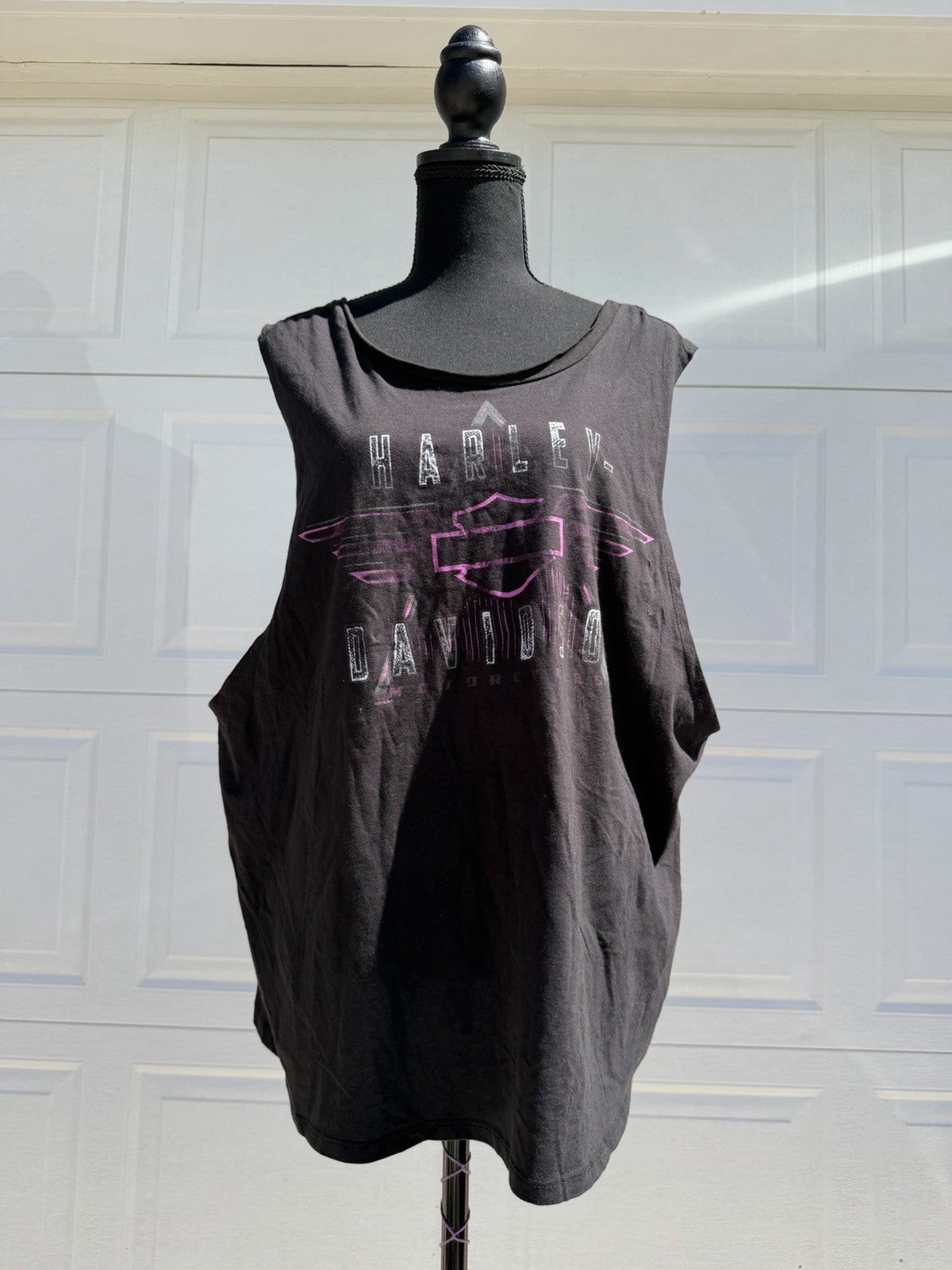 Vintage Harley Davison Black Tank Top Adult Size 2X El Paso Texas