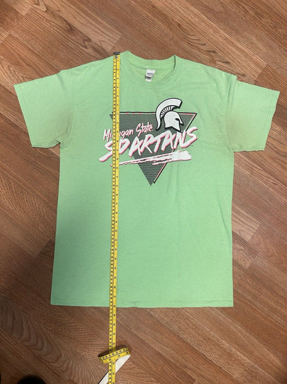 Adult Medium MICHIGAN STATE  Graphic tee 90s Neon 