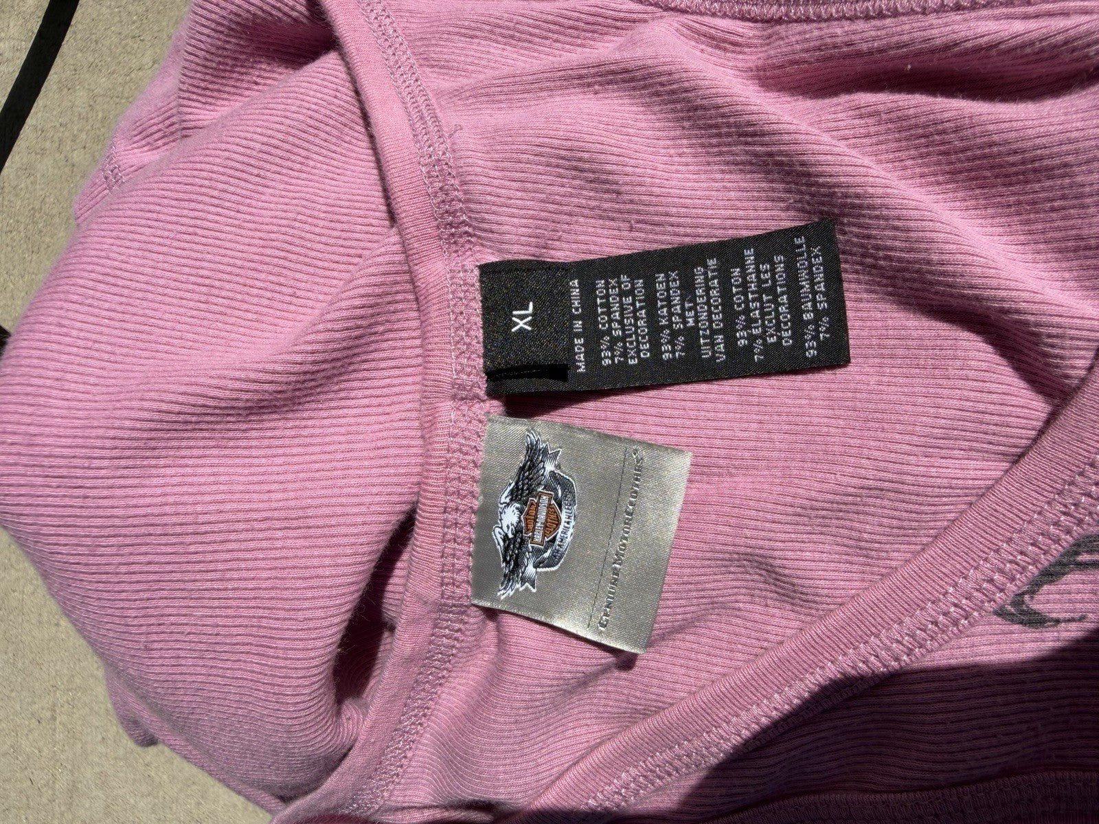 VTG Y2K Harley Davidson Embroidered Pink Tank Women’s Size XL