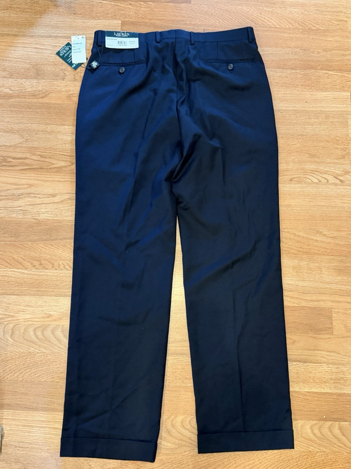 Ralph Lauren Slim Fit Blue Stretch Dress Pants Men's Size 34W x 32L NEW