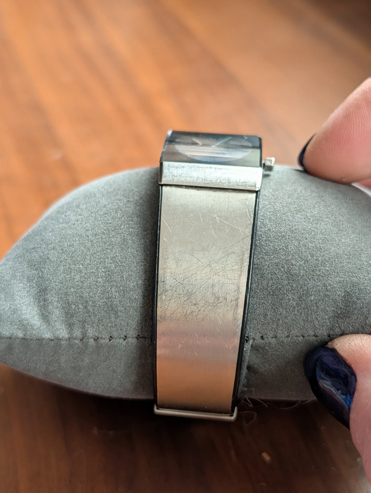 Jacob Jensen 510 Steel Titanium Rectangle Quartz Watch AS IS New Battery 