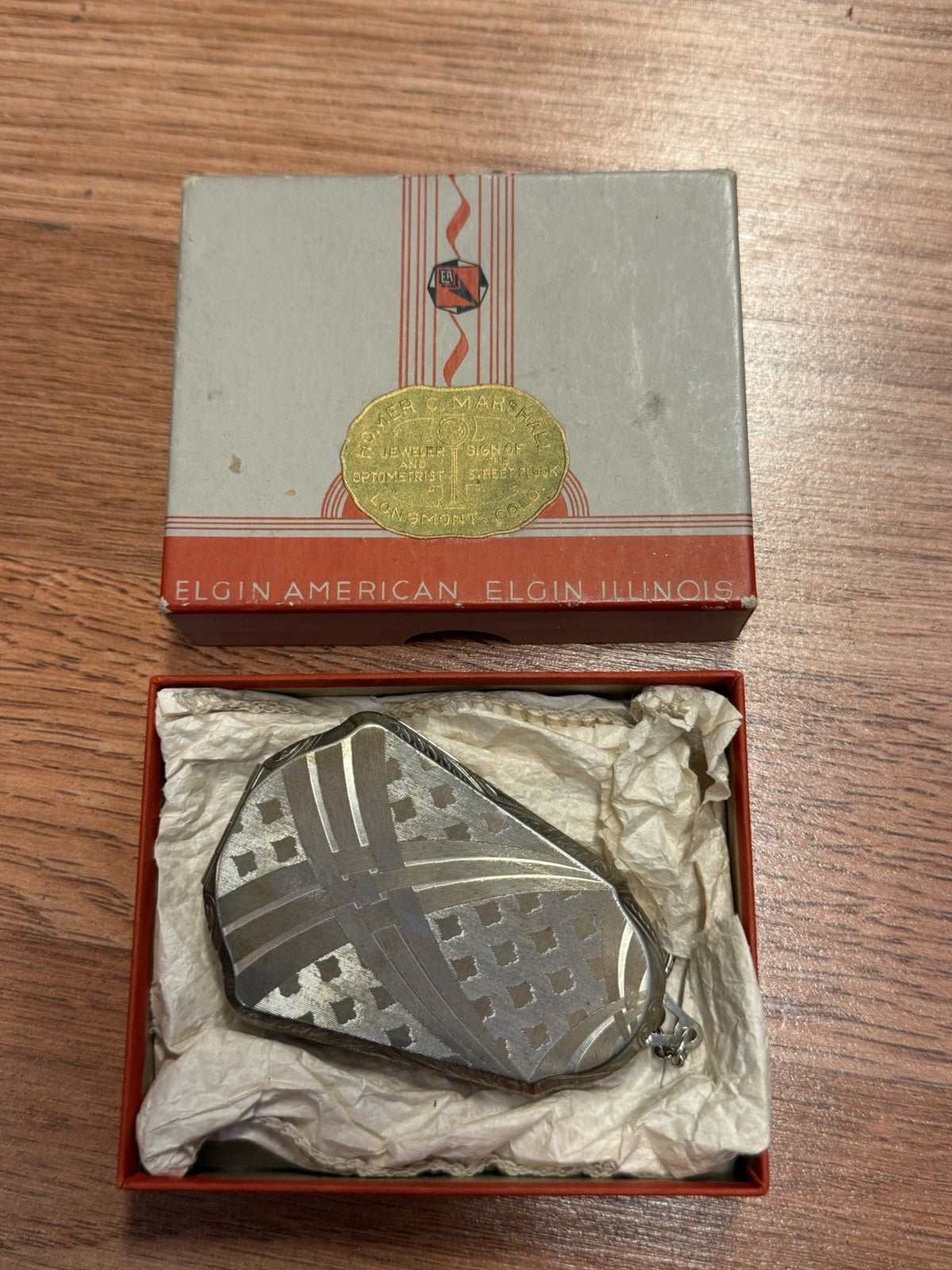 Vintage Elgin Illinois American Compact Makeup Piece