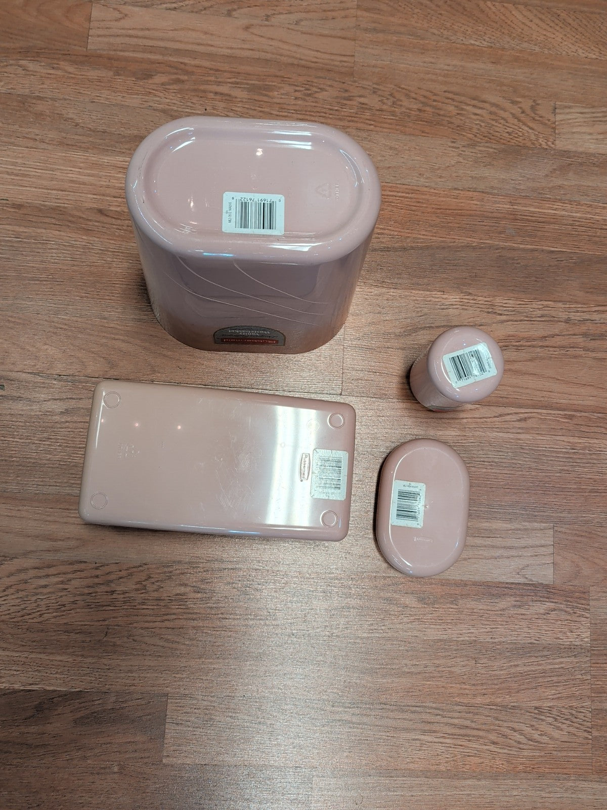 RARE 1990S VINTAGE Rubbermaid Designer Collection - PINK Bathroom 13 Pieces LOT 