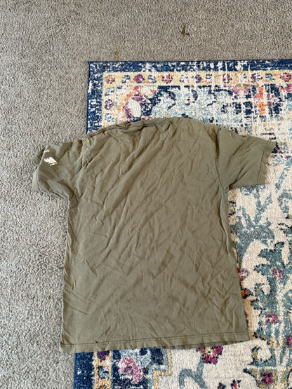 AS IS Vintage POPWAR Skateboard Shirt L GREEN LOGO