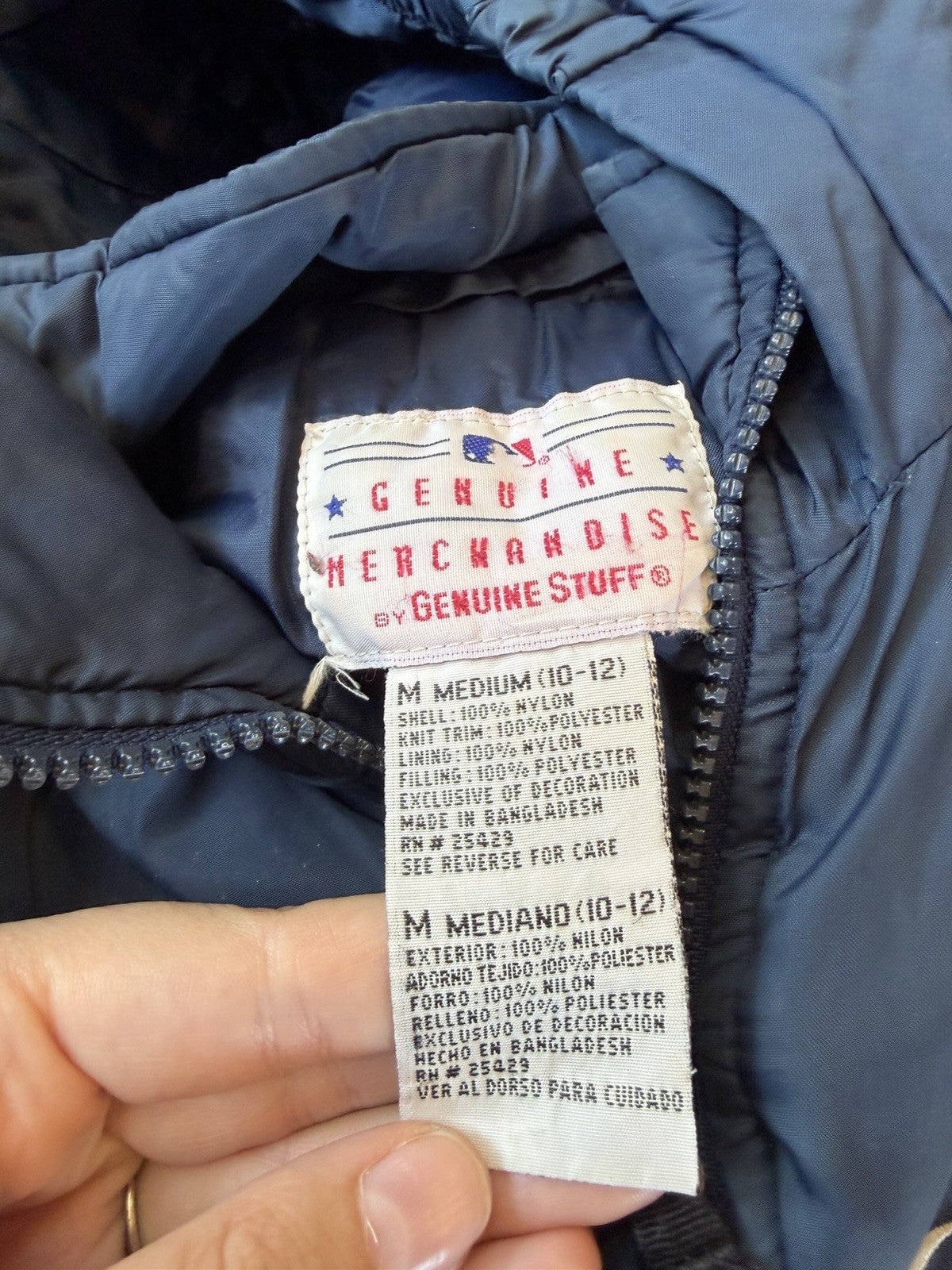 AS IS MLB NY YANKEES Bomber Jacket Blue Sports Youth Medium