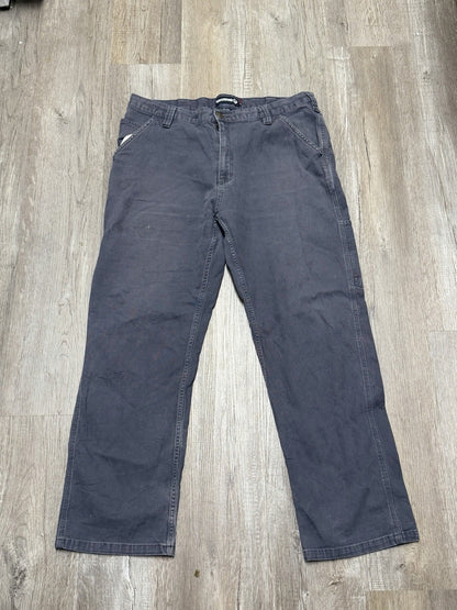 As Is Wolverine Pants Mens 38*x30 Granite  Canvas Carpenter Utility