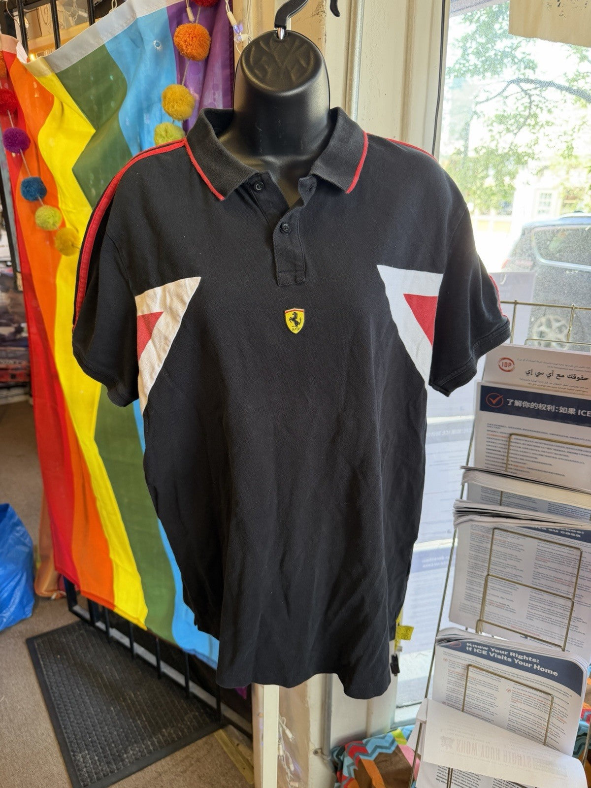 1999 Ferrari polo, good fade and great colors Size XL
