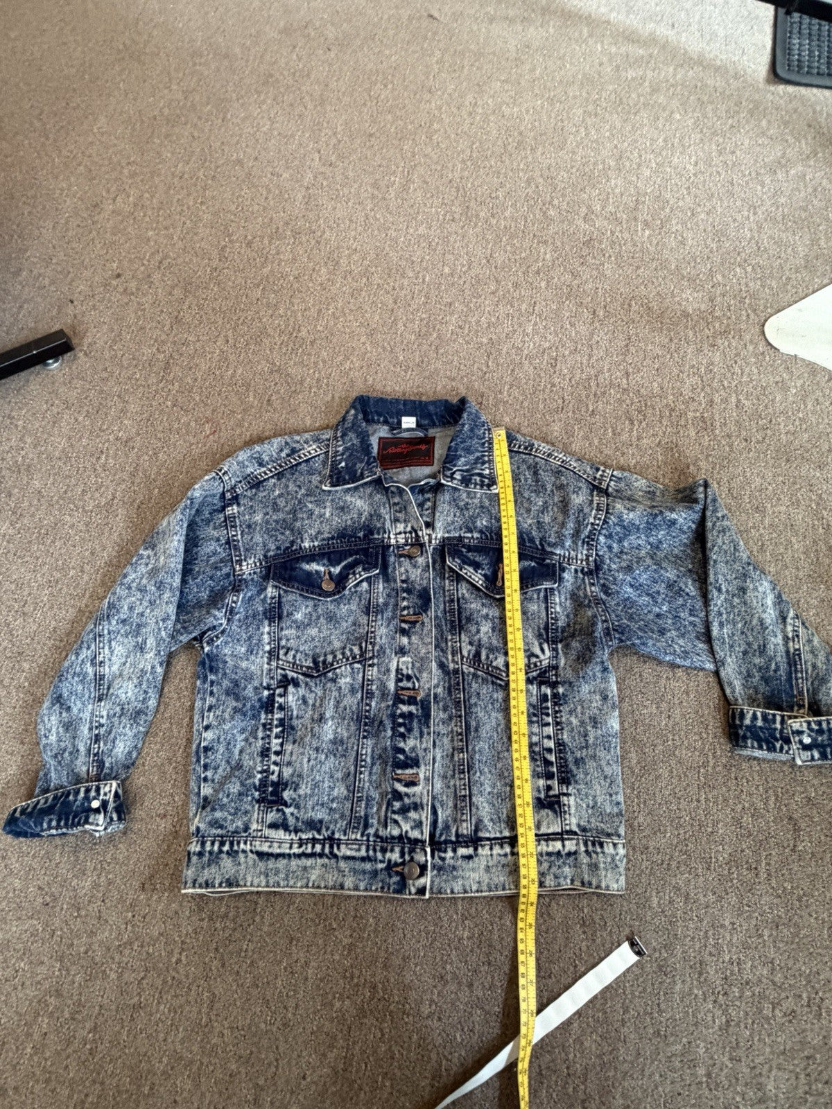 Rolling Stones Vintage Remake Stonewashed Denim Blue Jean Jacket  Tag M