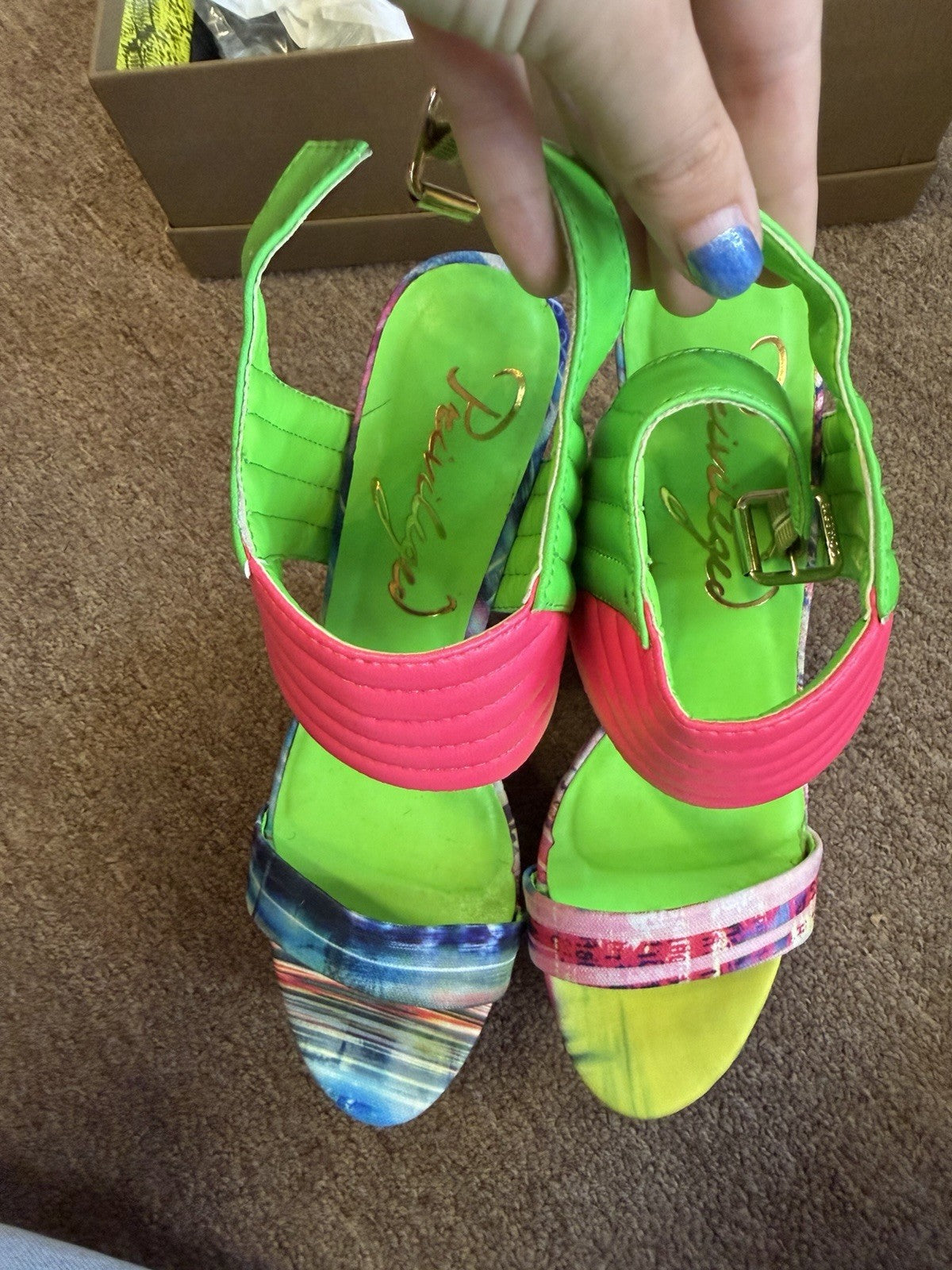 Privledged Size 7 Quasi Neon Heels