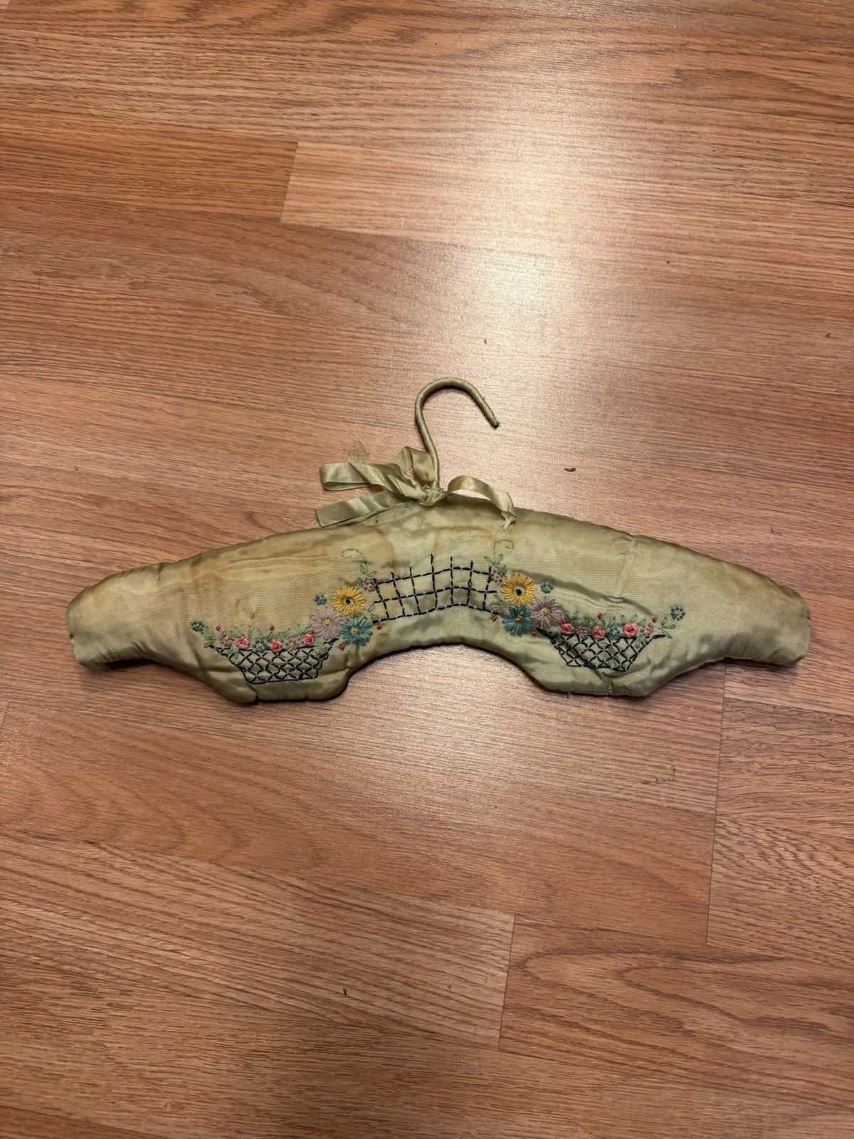 Early 1900s Antique Embroidered Coat Hanger