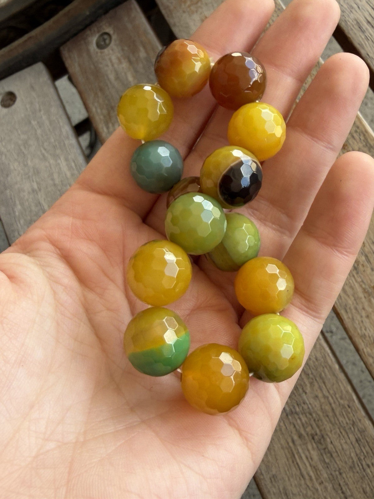 Vintage Faceted Agate Bracelet