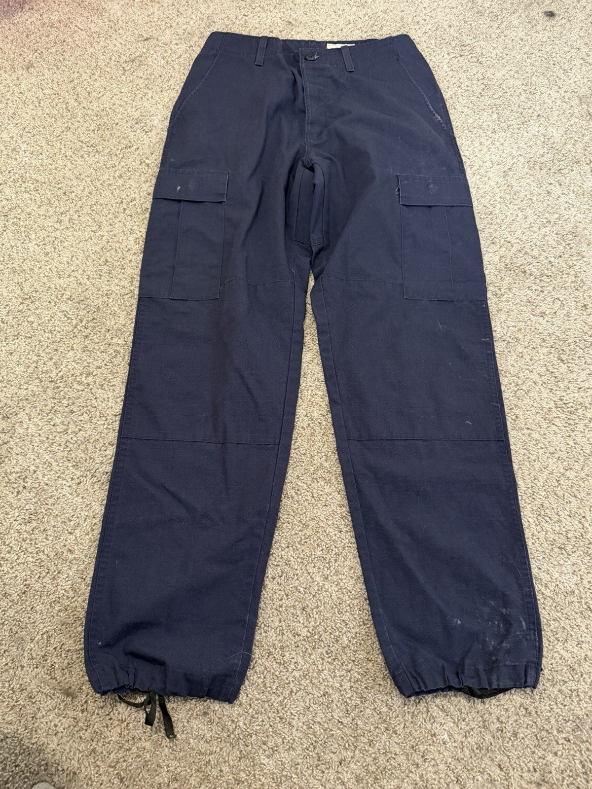 VF Imagewear Pants Men's Size 34 Navy Blue Slash Pocket Flat Front Straight Wool