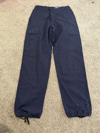 VF Imagewear Pants Men's Size 34 Navy Blue Slash Pocket Flat Front Straight Wool