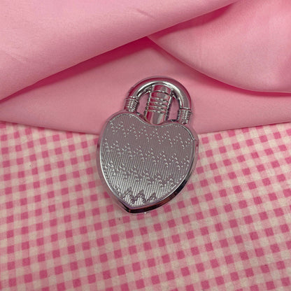 Heart Lock Lighter- Silver
