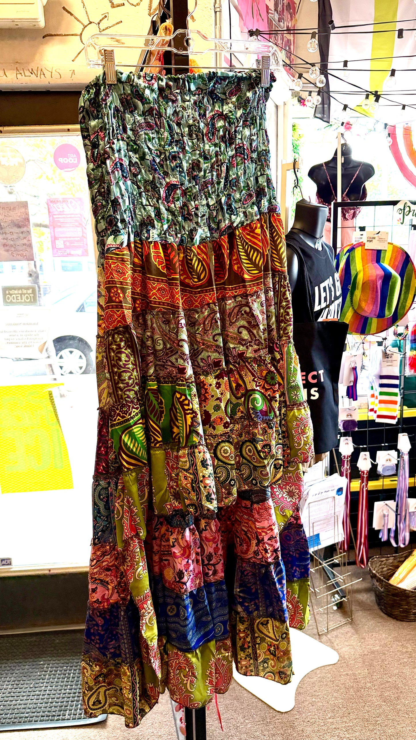 Patchwork Boho High Low Summer Boho Dress