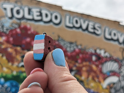 Pride Brick Charm – Handcrafted Polymer Clay Charm by Alan Dow