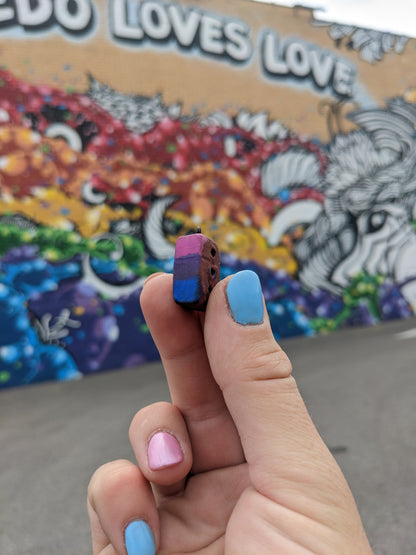 Pride Brick Charm – Handcrafted Polymer Clay Charm by Alan Dow