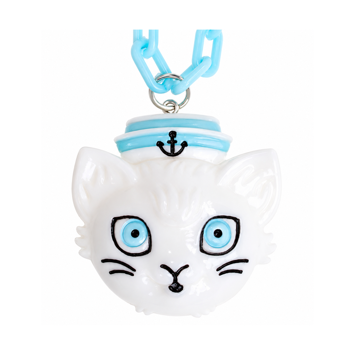Sourpuss Chunky Sailor Cat Nautical Rockabilly Pet Necklace