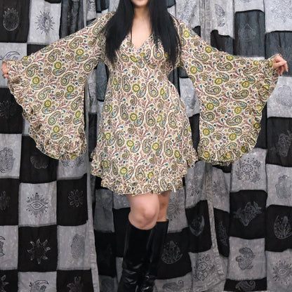 Dreamy Whimsy Mini Wrap Dress with Pockets