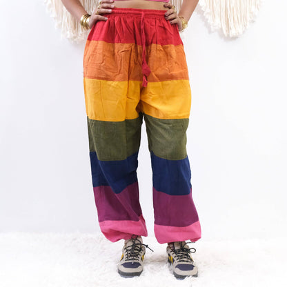 Rainbow Pride Cotton Harem Pants