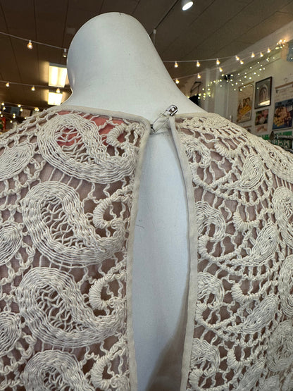 Vintage Fred Pearlberg I. Magnin 1960's Irish Lace Wedding Dress