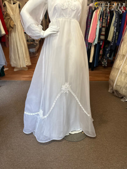 1970s Vintage Bethany Vintage Edwardian Inspired Wedding Dress