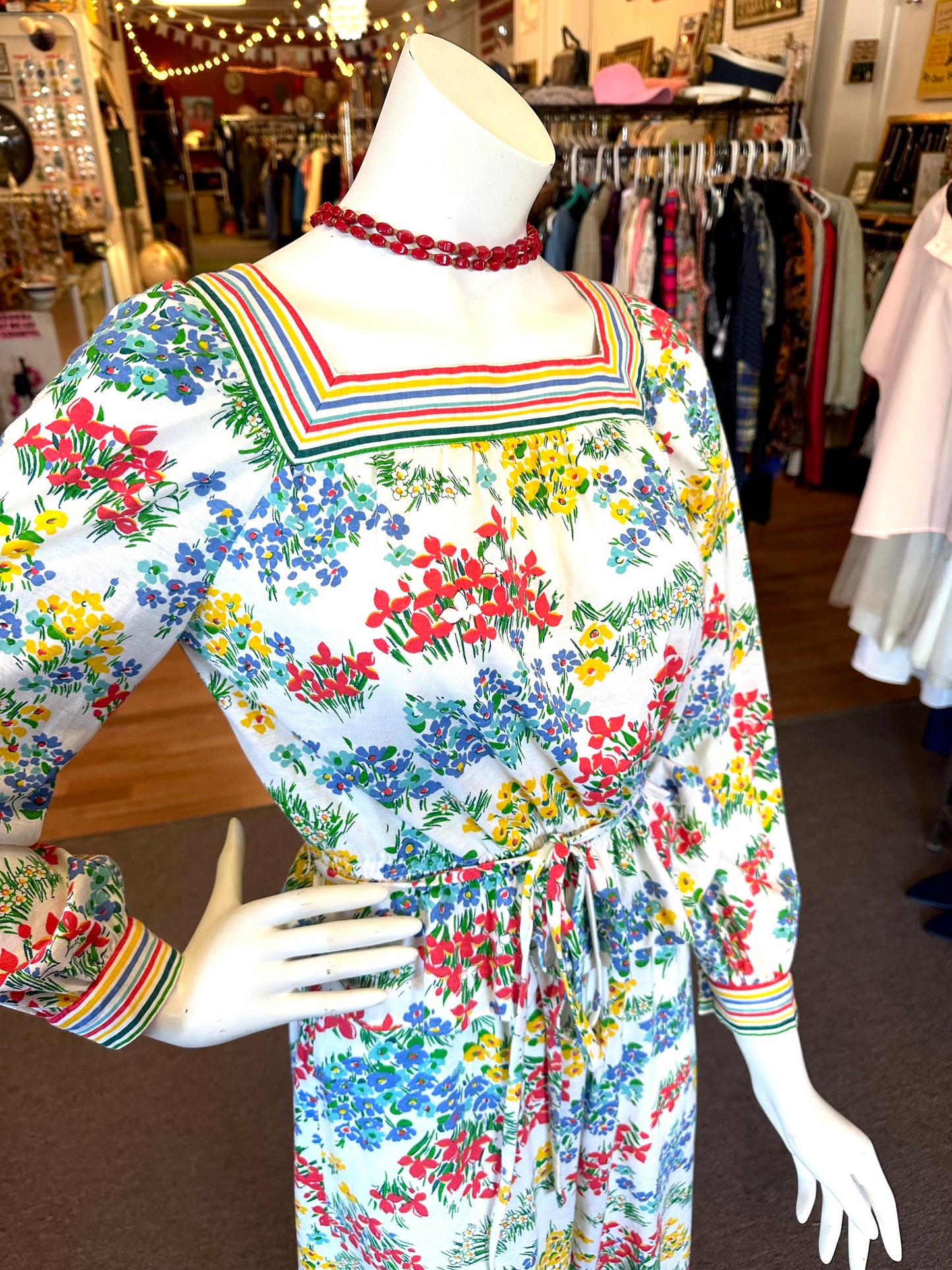 1970’s Matti of Lynne Primary Floral Two-Piece Set