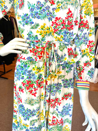 1970’s Matti of Lynne Primary Floral Two-Piece Set