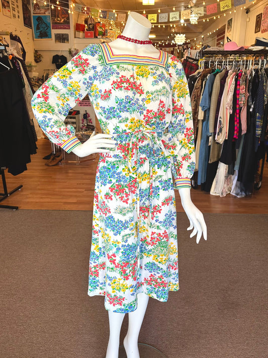 1970’s Matti of Lynne Primary Floral Two-Piece Set